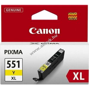 Eredeti Canon CLI-551Y XL 11ml sárga tintapatron nyomtatóhoz kép