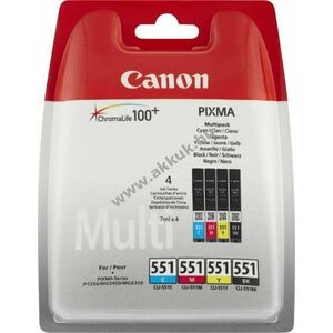 Eredeti Canon tintapatron multipack CLI-551BK/551C/551M/551Y nyomtató kép