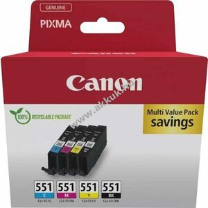 Eredeti Canon tintapatron multipack CLI-551BK/551C/551M/551Y nyomtató kép