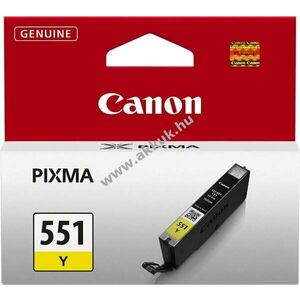 Eredeti Canon CLI-551Y tintapatron 7ml sárga nyomtató kép