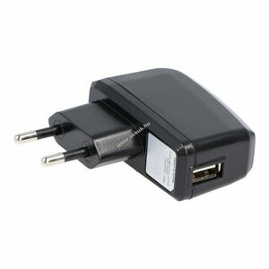 USB töltő 5V 1A 100-250V fekete USB-csatlakozó kép
