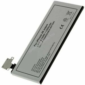 Helyettesítő akku mobiltelefon Apple iPhone 4S 3.7V 1400mAh 616-0579 GB-S10-423282-0100 Li-Ion kép