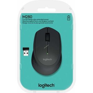 Logitech M280 vezeték nélküli optikai egér 1000dpi 3 gomb fekete kép
