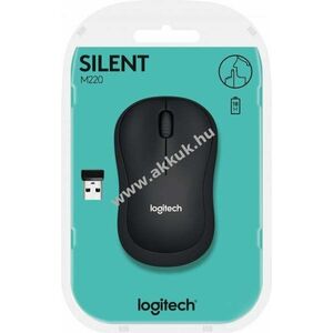 Logitech M220 Silent vezeték nélküli egér 1000dpi optikai 3 gomb antracit kép