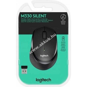 Logitech M330 Csendes vezeték nélküli optikai egér 1000dpi 3 gomb fekete kép