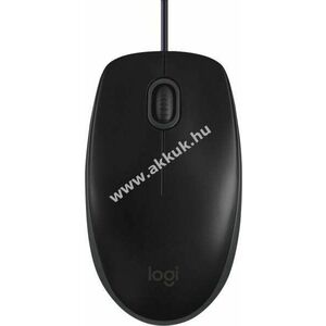 Logitech B110 csendes USB optikai egér 1000dpi 3 gomb fekete kép