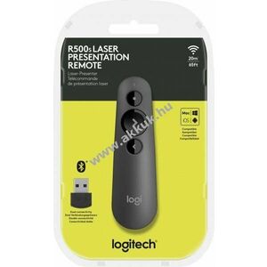 Logitech Presenter R500s vezeték nélküli Bluetooth grafit lézer 3 gomb elem 1xAAA kép