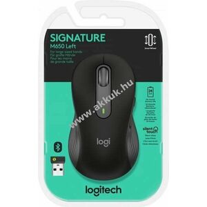 Logitech M650 Signature L balkezes vezeték nélküli egér Bolt Bluetooth grafit 400-4000dpi 5 gomb kép