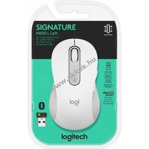 Logitech M650 Signature L balkezes vezeték nélküli egér Bluetooth Bolt fehér 400-4000dpi 5 gomb kép