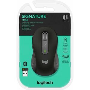 Logitech M650 Signature vezeték nélküli egér Bolt grafit S/M jobbkezes optikai 400-4000dpi 5 gomb kép