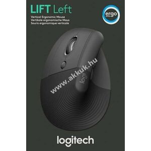 Logitech Lift vertikális vezeték nélküli egér Bolt Bluetooth grafit optikai 4000dpi 6 gomb balkezes kép