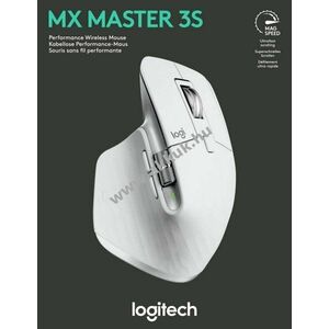 Logitech MX Master 3S vezeték nélküli egér integrált akku 500mAh Bolt Bluetooth hellszürke kép