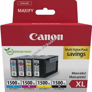 Eredeti Canon tintapatron multipack PGI-1500XL BK/C/M/Y nyomtató kép
