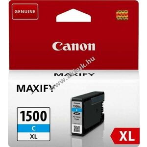 Eredeti Canon tintapatron PGI-1500C XL 12ml cián nyomtató kép