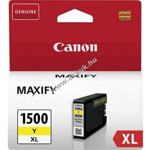 Eredeti Canon PGI-1500Y XL tintapatron 12ml sárga nyomtató kép