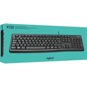 Logitech K120 USB vezetékes billentyűzet fekete DE kiosztás kép
