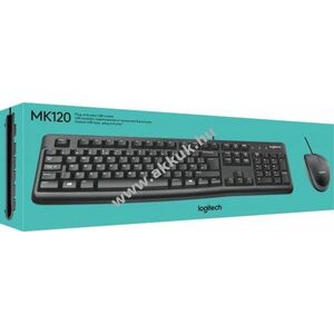 Logitech billentyűzet és egér szett MK120 USB fekete DE optikai 1000dpi Retail kép