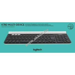Logitech K780 vezeték nélküli multi-eszközös billentyűzet Unifying Bluetooth DE fekete kép
