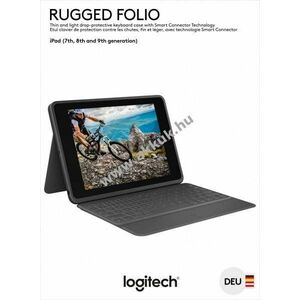 Logitech Rugged Folio billentyűzetes tok Smart Connector grafit Apple iPad 10.2 Gen.7/8/9 DE kép