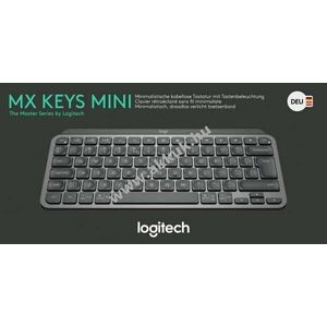 Logitech MX Keys Mini vezeték nélküli Bluetooth billentyűzet grafit háttérvilágítás DE kép