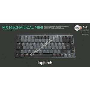Logitech MX Mechanical Mini vezeték nélküli billentyűzet DE beépített akku 1500mAh grafit USB-C kép