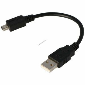 USB 2.0 Hi-Speed kábel USB A - USB Mini B 15cm fekete kép