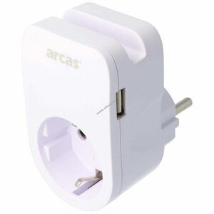 1-es Schuko csatlakozó 2x USB-töltőaljzattal és praktikus mobiltelefon-tartó kép