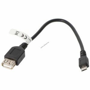 USB 2.0 Hi-Speed adapterkábel A aljzat Micro B dugó OTG mobiltelefon 0, 20m kép