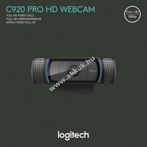 Logitech C920 Full HD 1920x1080 30fps USB fekete sztereó mikrofon kép