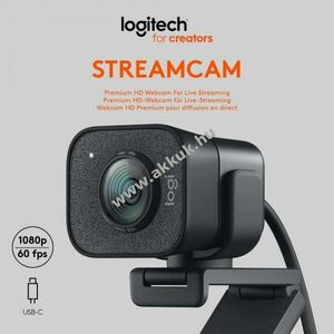 Logitech Webcam StreamCam grafit HD 1080p 30FPS USB Retail kép