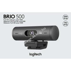 Logitech BRIO 500 Full HD 1080p 30FPS USB-C grafit webkamera privacy zár kép