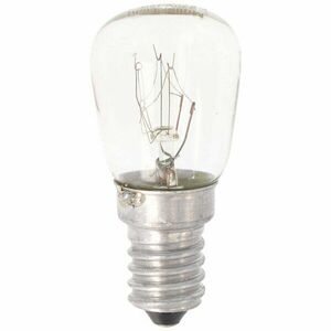 Sütőlámpa E14 15W hőálló 300°C-ig 26x56mm 230V 1500h max100lm kép