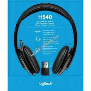 Logitech Headset H540 USB sztereó fekete kép