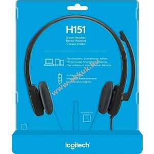 Logitech H151 sztereó headset 3, 5mm fekete kép