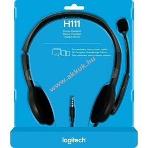 Logitech Headset H111 3, 5mm jack sztereó fekete kép