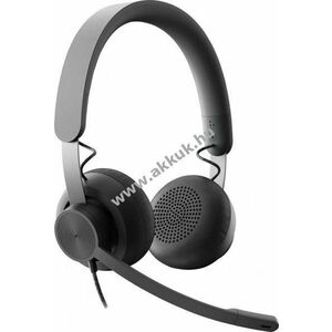 Logitech Zone Wired MS vezetékes sztereó headset USB-C (USB-A adapter) fekete kép