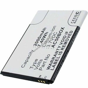 Helyettesítő akku Gigabyte GSmart Mika M2 AC50BOX 3, 7V 2000mAh mobiltelefon Li-Ion kép