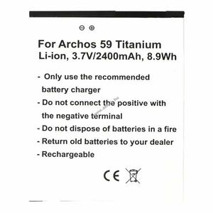 Helyettesítő akku Archos 59 Titanium AC59TI mobiltelefon 3, 8V 2500mAh Li-Polymer kép