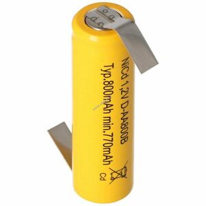 Helyettesítő akku Flat Top Mignon ceruza AA akku 1, 2V 600mAh 1db/csomag NiCd kép