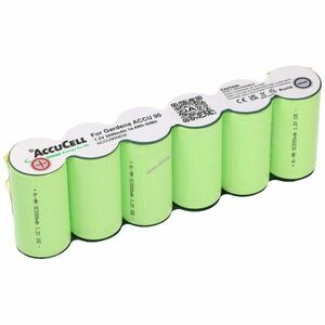 Helyettesítő akku kerti gép Gardena ACCU90 7, 2V 1700-2100mAh Faston 2, 8/4, 8mm NiMH kép