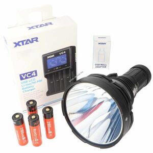 AceBeam K75 2.0 zseblámpa 6300lm 2500m 4x18650 akku töltővel és USB gyorstöltővel kép