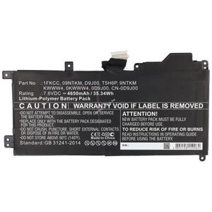 Helyettesítő laptop akku Dell Latitude 7200 2-in-1 Latitude 12 7200 09NTKM 7, 6V 4650mAh LiPo kép