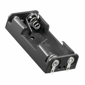 Elemtartó 2x AAA (Micro) U-alakú forrfülekkel 53x24, 5x13mm fekete kép