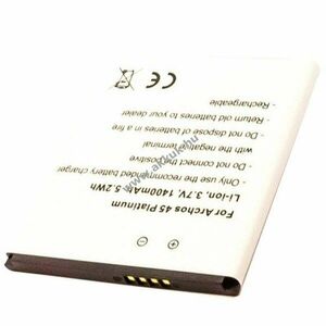 Helyettesítő akku ARCHOS 45 Platinum AC1600A mobiltelefon 3, 7V 1400mAh Li-Ion kép