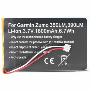 Helyettesítő akku Garmin Zumo 350LM 390LM 3, 7V 1800mAh 361-00059-00 010-01043-01 020-00218-05 Li-Ion kép