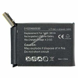 Helyettesítő akku Apple iWatch 38mm mobiltelefon A1578 A1553 3, 8V 203mAh 0, 8Wh Li-Polymer kép