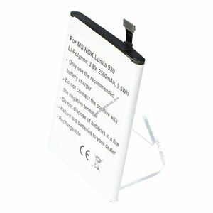 Helyettesítő akku Cameron Sino Microsoft Lumia 929/930 RM927 BV-5QW 3, 8V 2500mAh mobiltelefon Li-Ion kép