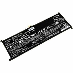 Helyettesítő laptop akku Dell XPS 12 9250 Latitude 12 7275 7.6V 4000mAh 07VKV9 09TV5X T02H Li-Ion kép