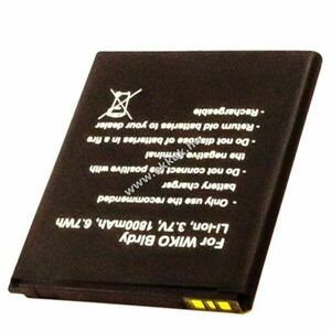 Helyettesítő akku Wiko Birdy S104-M25000-000 3, 7V 1800mAh mobiltelefon Li-Ion kép