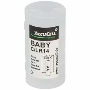Univerzális elemtartó adapter AA Mignon ceruza 1x C (bébi méret) LR14 FR14 kép